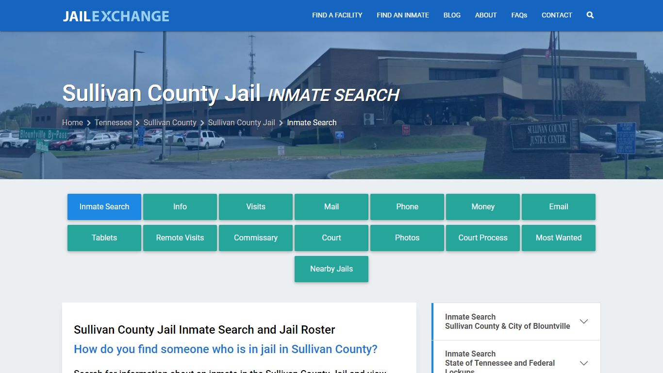 Inmate Search: Roster & Mugshots - Sullivan County Jail, TN